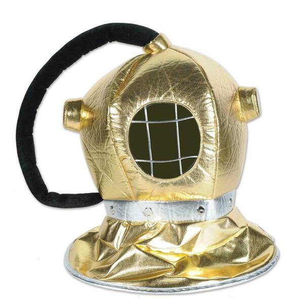 Beistle Co Fabric Diver Helmet, Gold - Pack of 6 59964